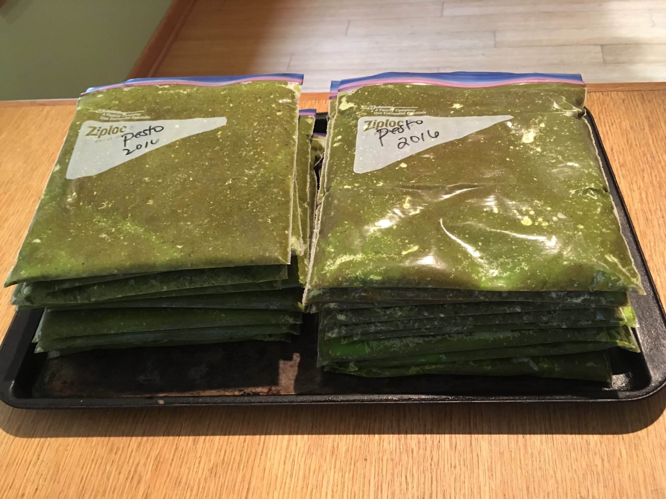 24 Quart Bags of Frozen Pesto (without cheese)